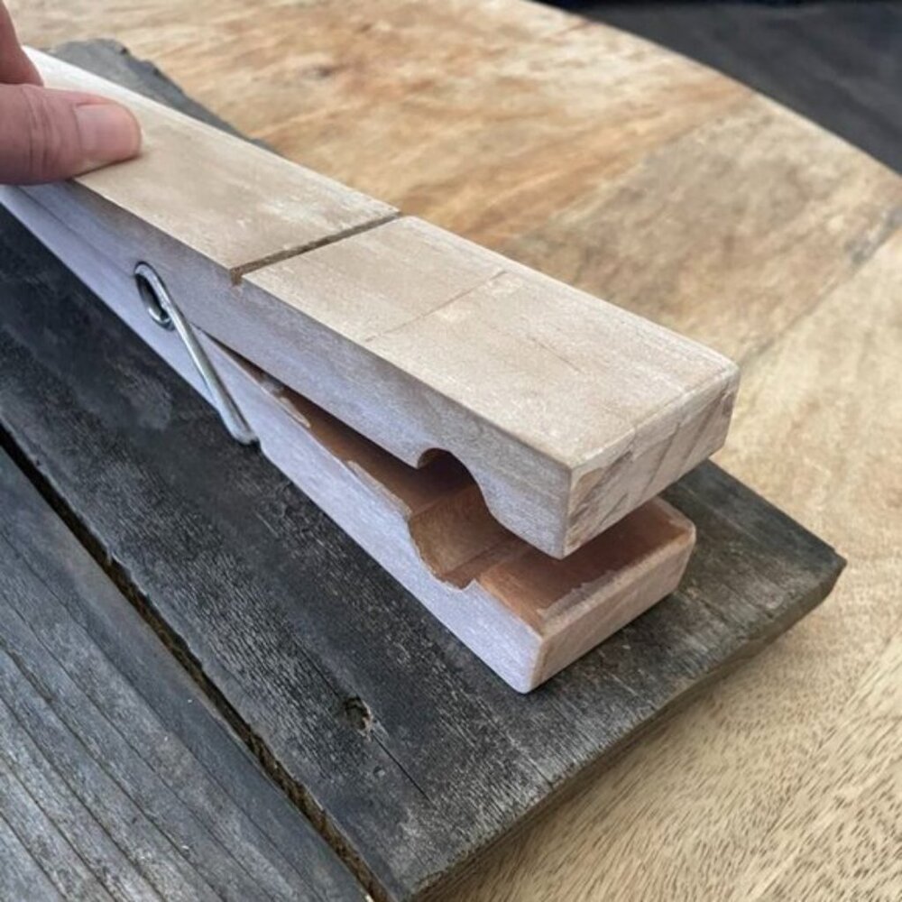 NEW Rustic JUMBO Wood Clothespin Wall Decor
